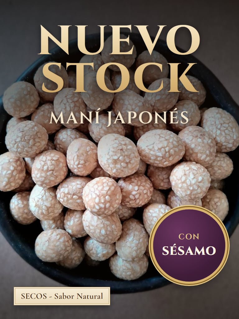 Nuevo stock: Maní japonés con sésamo